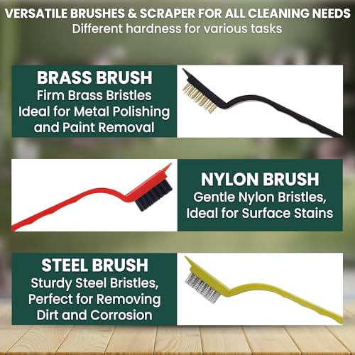 8 Pcs Crevice Cleaning Brush Set – Hard Bristle Cleaning Tools for Grout, Gaps & Narrow Spaces – Multi-Purpose Grout Brush, for Cleaning Bathroom, Shower, Window Tracks, Kitchen - color: Black, White, Red, Yellow