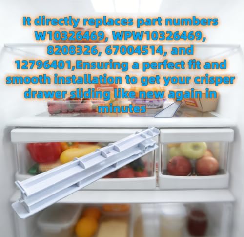 W10326469 Refrigerator Center Drawer Slide Rail