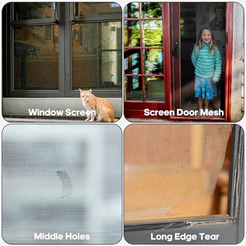 Secopad 4" x 360" (30FT) Screen Repair Tape, Screen Repair Kit, Grey - color: Grey, size: 4IN X 30FT