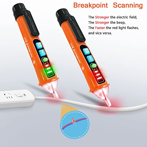 Non Contact Voltage Tester (2 Pack Orange) - color: 2 Pack Orange