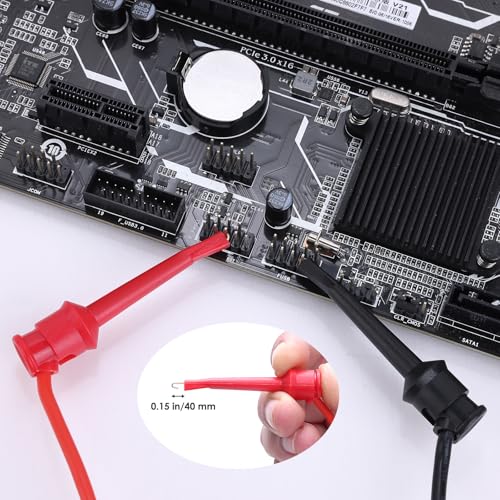 28 Pcs Multimeter Test Leads Kit with Replaceable Gold-Plated Multimeter Probes, Alligator Clips, Test Hooks,Back Probe Pins with Tool Bag
