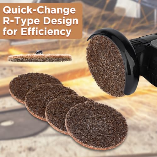 50 Pcs 2 Inch Sanding Discs Khaki Quick Change Sanding Discs Nylon Surface Conditioning Grinder Wheels for Angle Grinder, Stock and Rust Removal, Grinding, Deburring - color: Khaki, size: 2 Inch