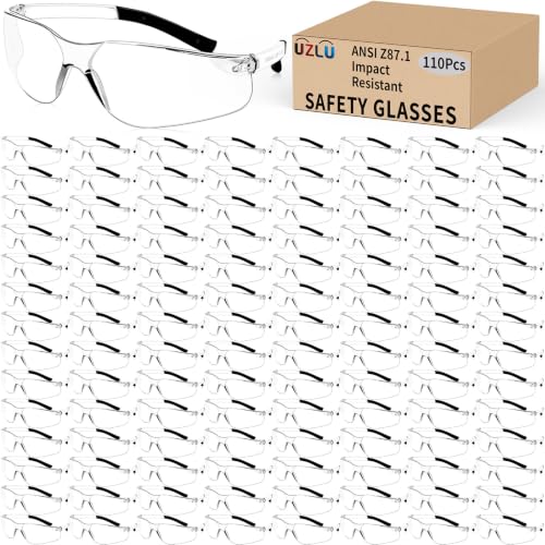 110 PCS Safety Glasses for Men Women ANSI Z87.1 Protective Eyewear - color: Clear