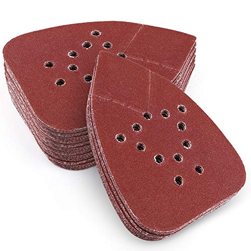 LotFancy Sanding Pads for Black and Decker Mouse Sanders, 120 Grit 12 Hole, 50PCS, Palm Detail Sander Sandpaper, Hook and Loop Sanding Sheets Sand Paper - size: 120 Grit
