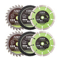 4-1/2" Circular Saw Blades Set,6pcs HSS/TCT/Diamond Saw Blades,3/8 inch Arbor