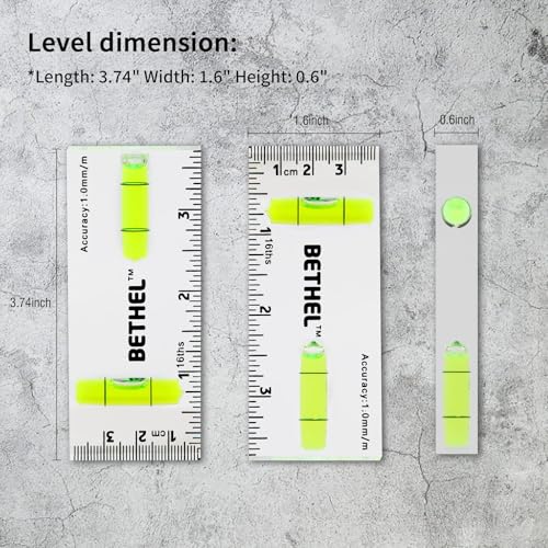 BETHEL Pocket Bubble Level - Mini 90°/180° Spirit Level 95x40x15mm - color: Green