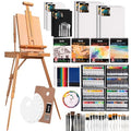 DJAR 169-Piece Wooden French Easel Art Painting Kit for Adults