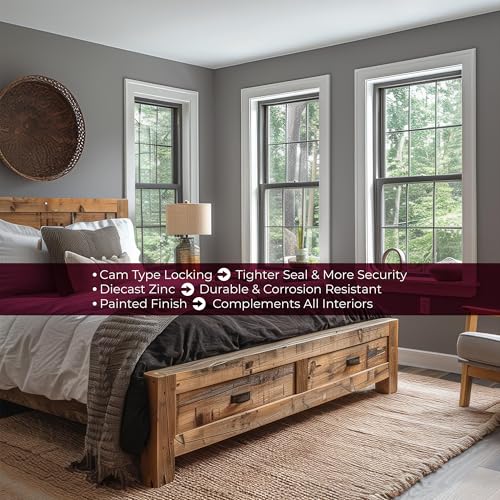 Prime-Line Sash Lock F 2763 2-1/16 In., Diecast Bronze Baked-On Enamel Double Hung Window Lock (Single Pack) - color: Bronze