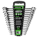 SWANLAKE 15-Piece Metric Combination Wrench Set, 12-Point Max Torque Open End Wrench Set, Cr-V Steel Wrenches 8, 9, 10, 11, 12, 13, 14, 15, 16, 17, 18, 19, 20, 21, 22mm with Storage Rack - style: 15pcs Metric Combination