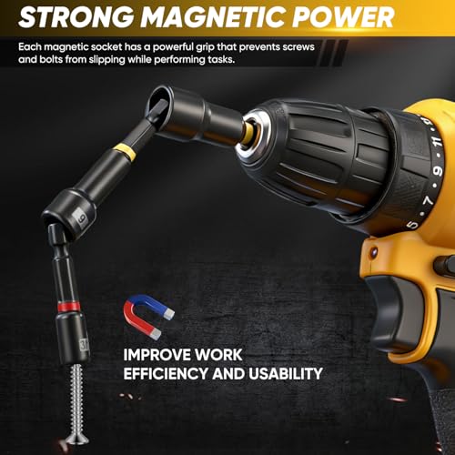 Saker 80-Piece Magnetic Impact Nut Driver Set, SAE & Metric Driver Bit Set, Socket Adapters, Bit Holder, Wing Nut Driver, Universal Sockets, Quick Release Extension, Power Bits with Storage Box - size: 80PCS