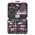 DEKOPRO Tool Set: 228 Piece Home Tool Kit, Household Basic Repair Tool Set Comes with Storage ToolBox, Socket Wrench Set for Car, Hand Tool Box Set for Home - Pink - color: Pink