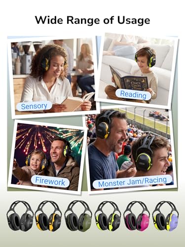 Dr.meter Ear Protection Ear Muffs, Noise Cancelling Headphones for Adults - color: Army Green