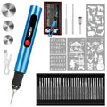 Engraving Pen,Lightweight Kit,35 Bits,3 Speed,Beginner-friendly Craft Tool - color: Blue