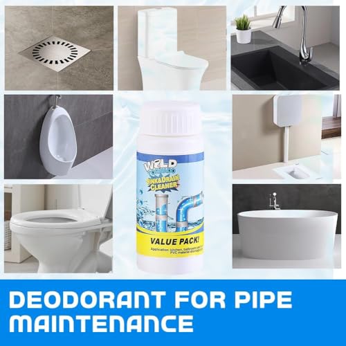 Sink and Drain Cleaner, Wild Tornado Pipe Dredge, Drain Cleaner for Toilet Kitchen, Pipes Cleaning Tool (4)