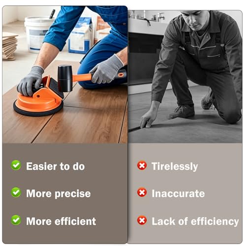 Floor Gap Fixer Tool Kit with Rubber Mallet & Sticky Pads