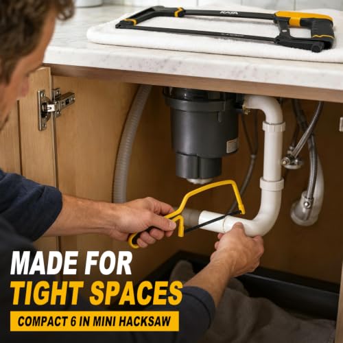 KATA 12" High Tension Hacksaw Set, 6" Mini Hacksaw, 10 Extra Blades - size: 12" Hacksaw Set