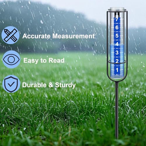 Rain Gauge Replacement Tube, 2 Plastic Accurate Rain Gauges Outdoors Best Rated, 7" Capacity Rain Gauge Tube Replacement for Yard & Garden, Water Gauge for Rain - size: 2 pcs Rain gauge tube
