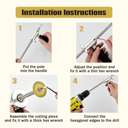 7-Inch PVC Pipe Cutter Tool for Drill-Internal/Inside Pipe Cutting