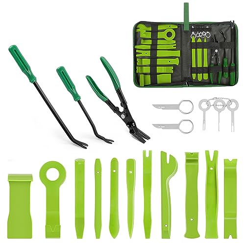 GOOACC 19Pcs Trim Removal Tool Set with Storage Bag - color: Green