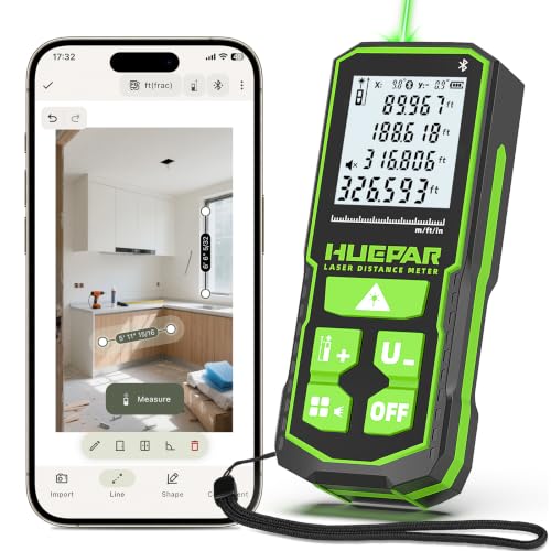 Huepar Bluetooth Green Laser Measuring Tool 330FT, S100-G-BT