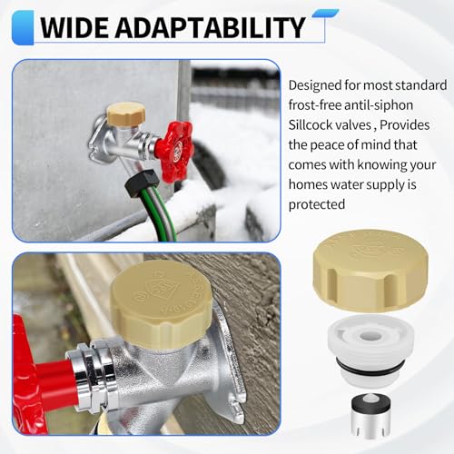 Boltigen Outdoor Faucet Repair Kit, ASSE 1019-A Vacuum Breaker Outside Faucet Repair Kit, Hose Bib Spigot Repair Kit for Anti-Siphon Frost-Free Sillcock Valves, Vacuum Breaker Replacement Kit - color: Yellow