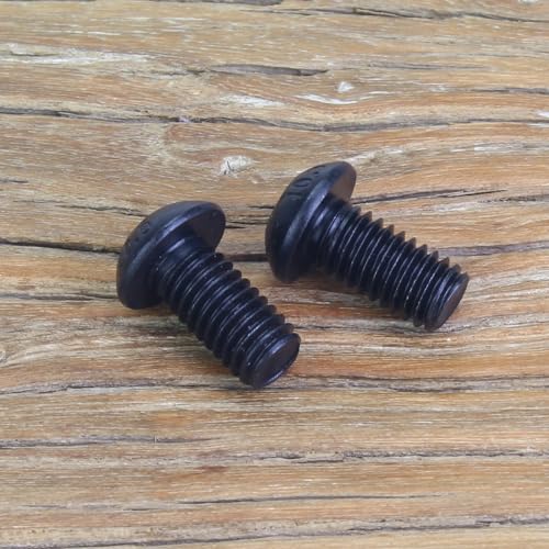 35 Pieces M6 x 12mm Button Head Socket Cap Screws, Thread Pitch 1.0mm, Sutemribor M6 Black Screws, 10.9 Grade Alloy Steel, Black Oxide Finish, Fully Threaded - size: M6 x 12mm, style: Button Head