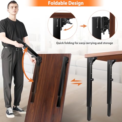 Folding Square Table Legs 2 PCS for Outdoor Camper, RV - size: Adjustable Height - 25”- 34”