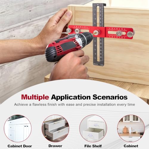 Cabinet Hardware Jig Template Tool for Handles Pulls and Drawers