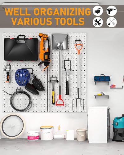 INCLY 36 Pack 1/4" Pegboard Drill Holder Tool Utility Hooks - size: 36 Pack