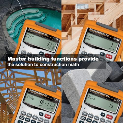 Calculated Industries 4065 Construction Master Pro Advanced Construction Math Feet-inch-Fraction Calculator for Contractors, Estimators, Builders, Framers, Remodelers, Renovators and Carpenters - style: Handheld