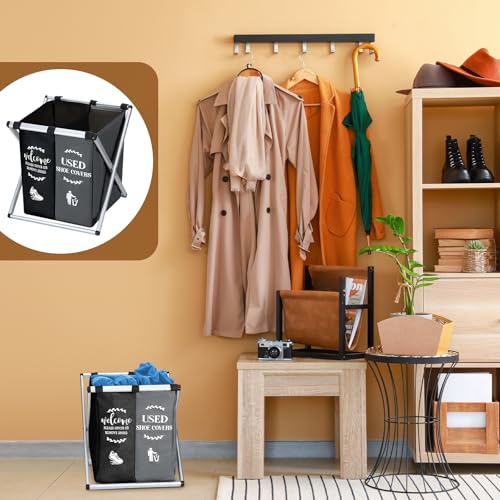 Wonderjune Foldable Disposable Shoe Cover Box Dispenser, Black, Gray - color: Black, Gray