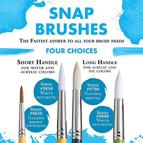 Princeton 9850ST-100 Snap Brush White Taklon Stroke, 1", White - size: Size 1 inch, style: Stroke