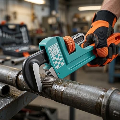Heavy Duty Pipe Wrench, 12" Adjustable Straight Plumbing Wrench, High Drop-Forged jaws, Professional Pipeline Tool for Water Pipe Fittings, Mechanical assembly, Workshop Operations - size: 12inch