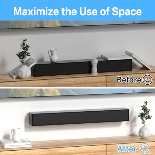 tiebutie WB-120 Wall Mount Kit for Bose Solo 5 Soundbar Wall Mount-Sound bar Mount Under TV for Bose CineMate 120 SoundTouch 120 Solo Soundbar Series II with Mounting Hardware Screw and Wall Anchors