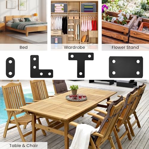 22 Pack Stainless Steel Fixing Flat Bracket Set