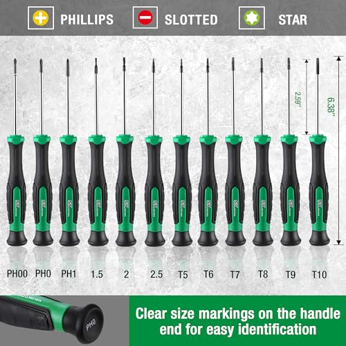 SK 12-Piece Mini Screwdriver Set, Precision Screwdriver Set, Small Kit