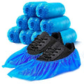 Disposable Shoe Covers 100 Pcs (50 Pairs), Water-Resistant, Non-Slip | Booties for Shoes Covers, CPE Material, Tear-Resistant; for Cleaning, Real Estate & Guests; Indoors & Outdoors; Universal Fit - style: 50Pairs Disposable Blue Shoe Covers