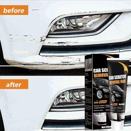 2PCS Car Scratch Remover Wax, Scratch Remover for Vehicles, 2026 Car Scratch Repair Paste Polishing Wax, Premium Car Scratch Remover Kit with Wipe & Sponge for Vehicles for Scratches