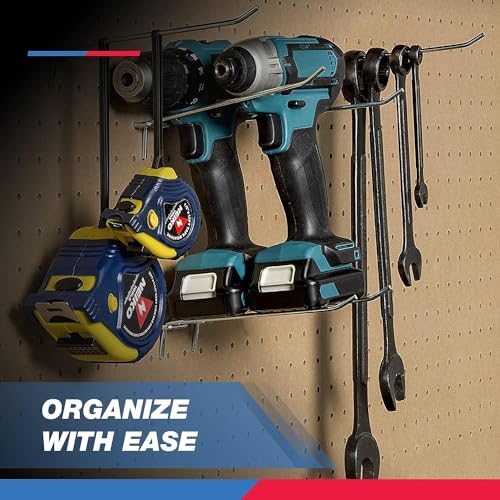 NEIKO 53100A 4 Inch Heavy Duty Pegboard Hooks Kit,1/8" Peg Hooks for 1” Spaced Pegboards,Utility-Hooks for Wall Organizing in Home or Garage,50 Count (Pack of 10) - size: 4" Pegboard Hooks (Pack of 10)