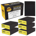Dura-Gold 100 Grit 4-Sided Hand Sanding Block Sponges, 3.9" x 2.75" x 1" - style: 100 Grit