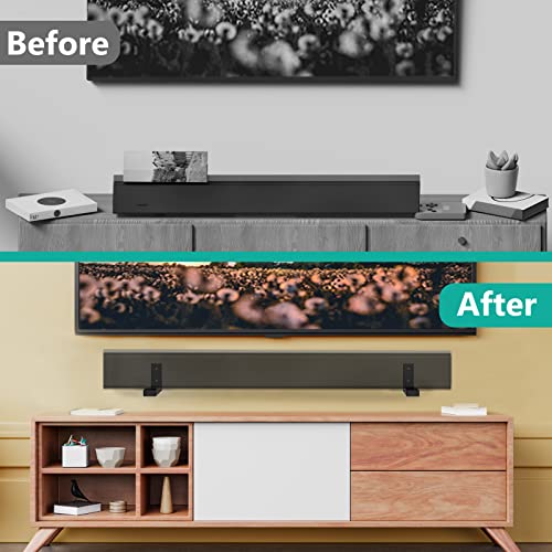 WALI Center Channel Speaker Wall Mount, Universal Soundbar Wall Mount Bracket Hold up to 30 lbs, Arms Extend Adjustment from 7 to 11.5 inch (SLK201), Black - size: 7 to 11.5 inch