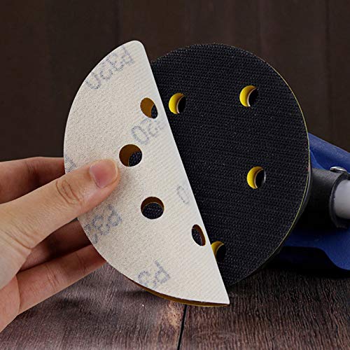 5-Inch 8-Hole Hook and Loop Sanding Discs, Orbital Sander Sandpaper Discs, 100 Pieces Round Sandpaper Set, 320 Grit - size: 320-Grit