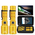 Rechargeable Flashlights High Lumens,Super Bright Small Powerful Flashlight - color: Yellow Gold