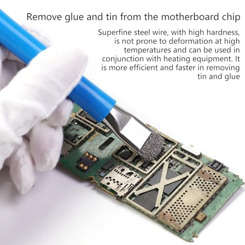 2Pcs Double Head Brushes for Electronics Repair Statics Protections and Efficient Wire Brush Solder Removal Too