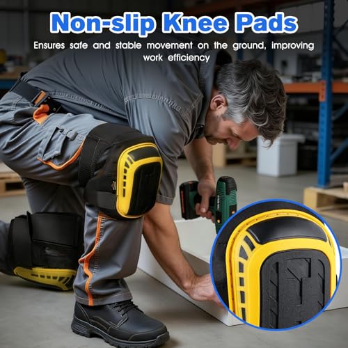 RO6G Knee Pads for Work, Construction Knee Pads for Men