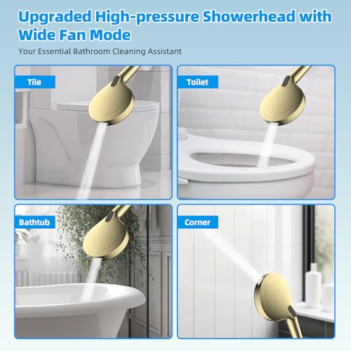 Hibbent All Metal cUPC Certified High Pressure Rainfall 10'' Shower Head - color: Polished Brass, style: Square 10''