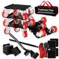 1,500 lb Capacity Furniture Dolly Set, 5.3-Inch Platforms, Red - color: Red, size: 5.3x5.3 IN