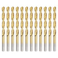 uxcell 12pcs Titanium Twist Drill Bit 7/32" Drilling Dia High Speed Steel Drills for Hardened Metal, Stainless Steel, Cast Iron, Wood, Plastic - size: 7/32 inch