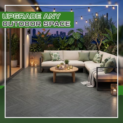 Vinyl Flooring Roll, Gray Wood Grain, 3.28' x 32.8' 107.6 sq ft