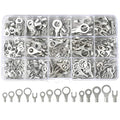 260PCS AWG 22-16 16-14 12-10 Copper Ring Fork Terminals Tin Plated Non-Insulated Electric Wire Connectors